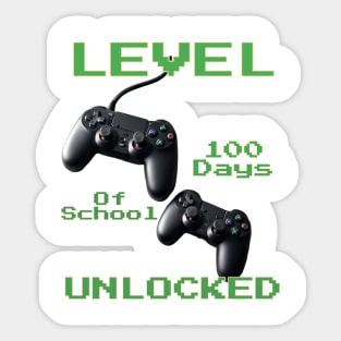 Level Unlocked 100 Days of School - PanfurWare LLC Sticker